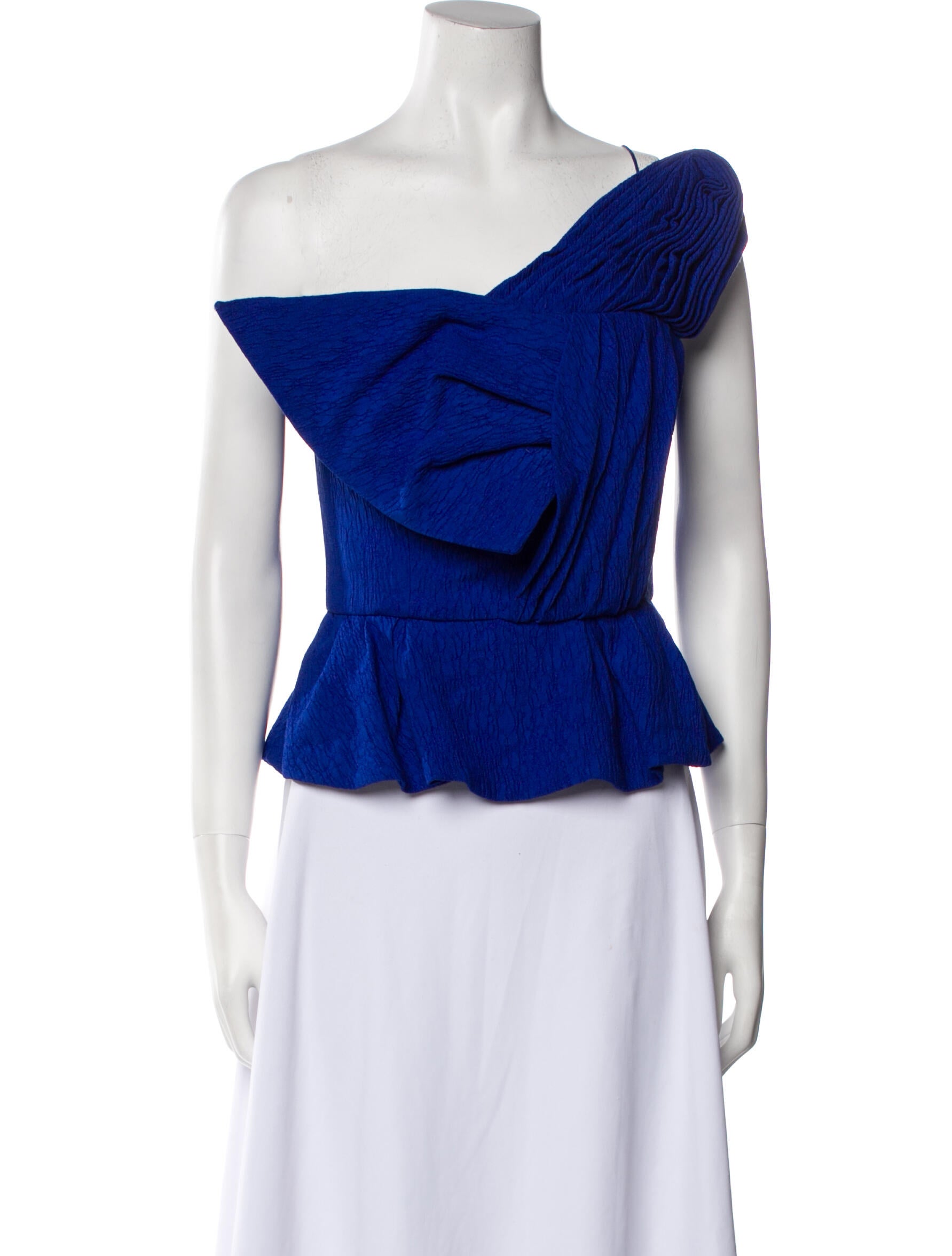 Hellessy One-Shoulder Short Sleeve Crop Top