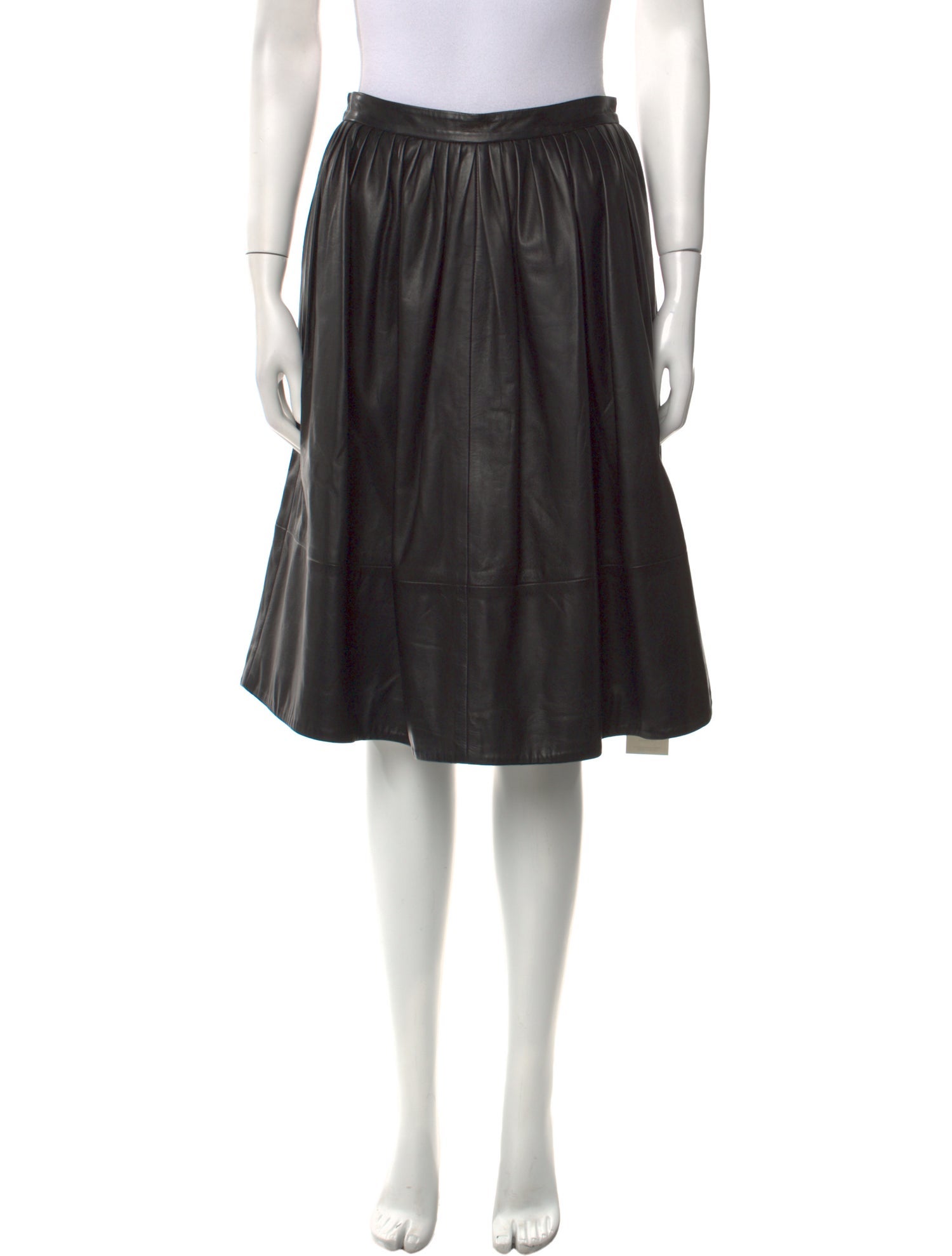 Hellessy Lambskin Knee-Length Skirt