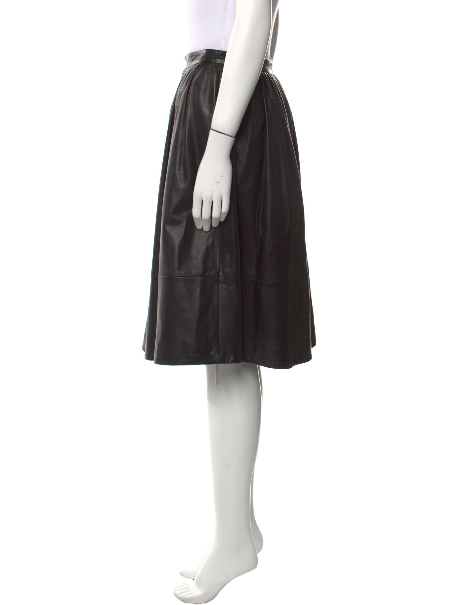Hellessy Lambskin Knee-Length Skirt