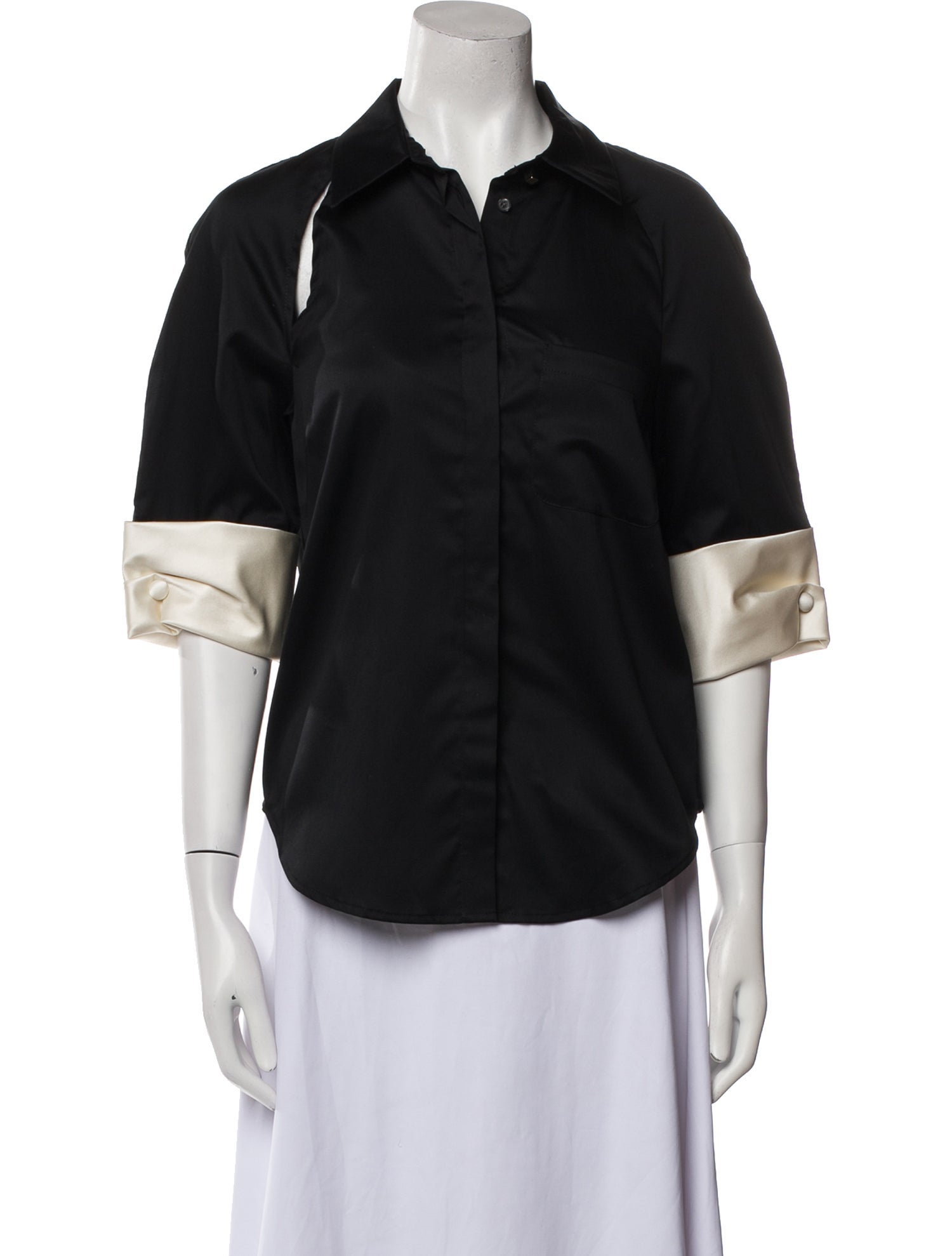 Hellessy Three-Quarter Sleeve Button-Up Top w/ Tags