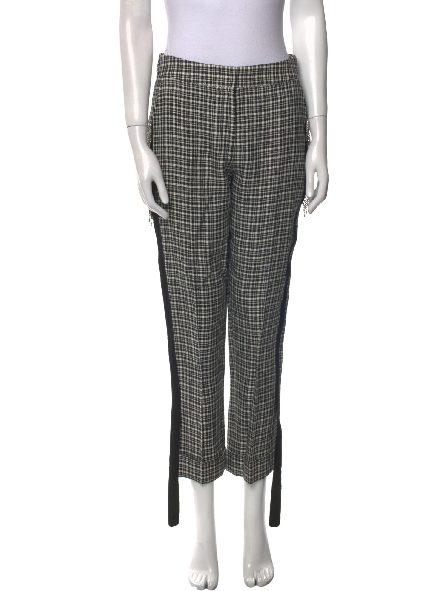 Hellessy Plaid Print Straight Leg Pants