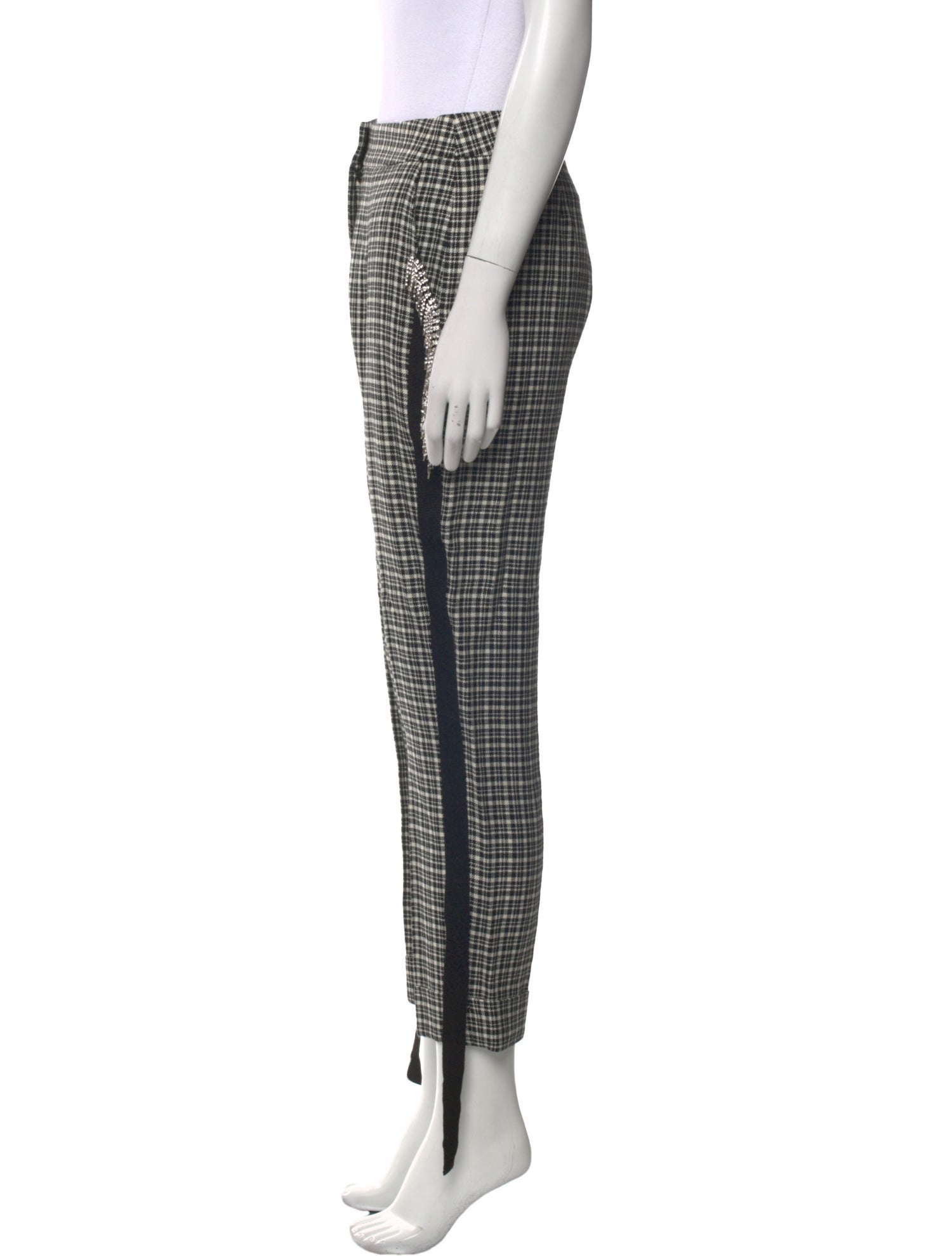 Hellessy Plaid Print Straight Leg Pants