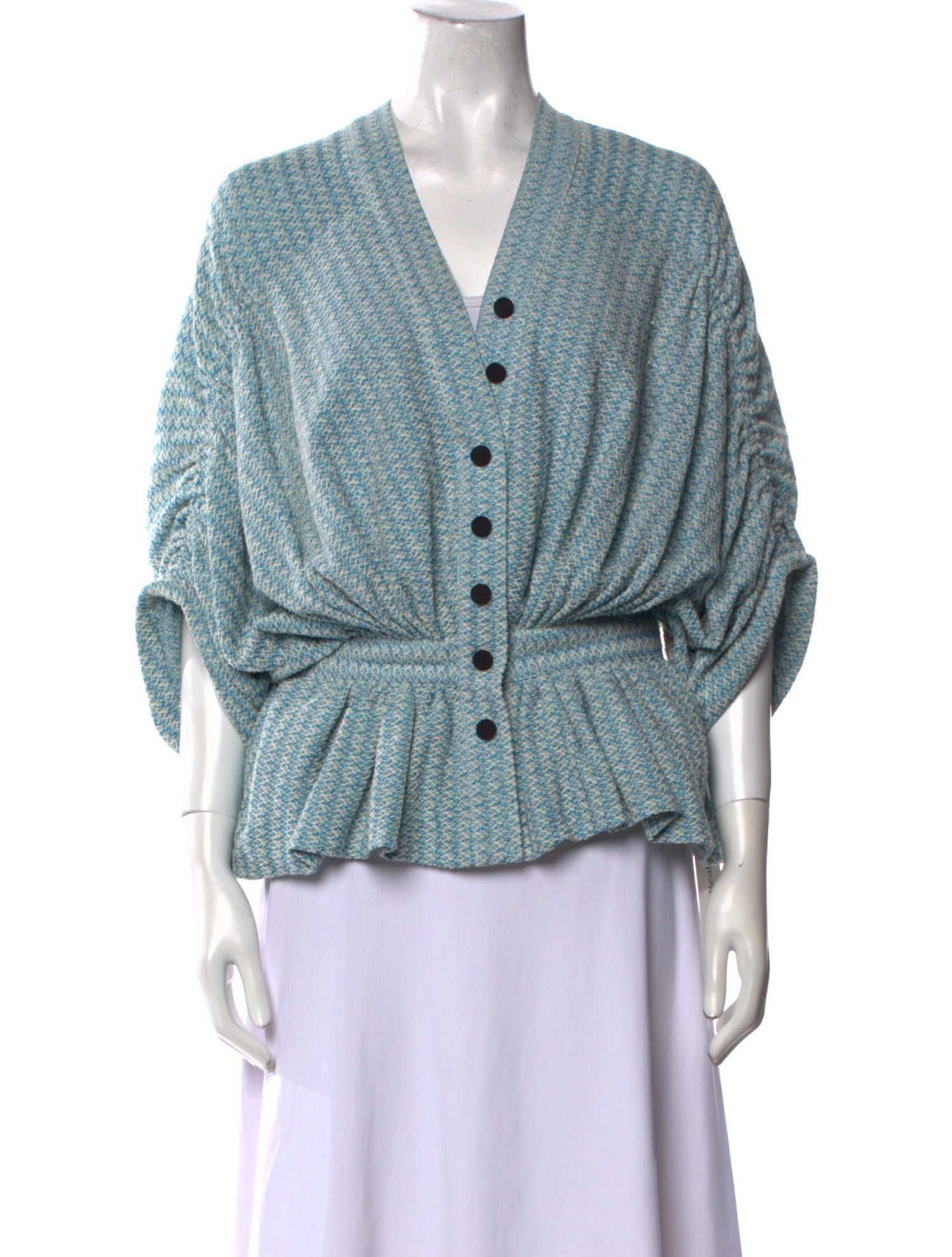 Hellessy Printed V-Neck Button-Up Top