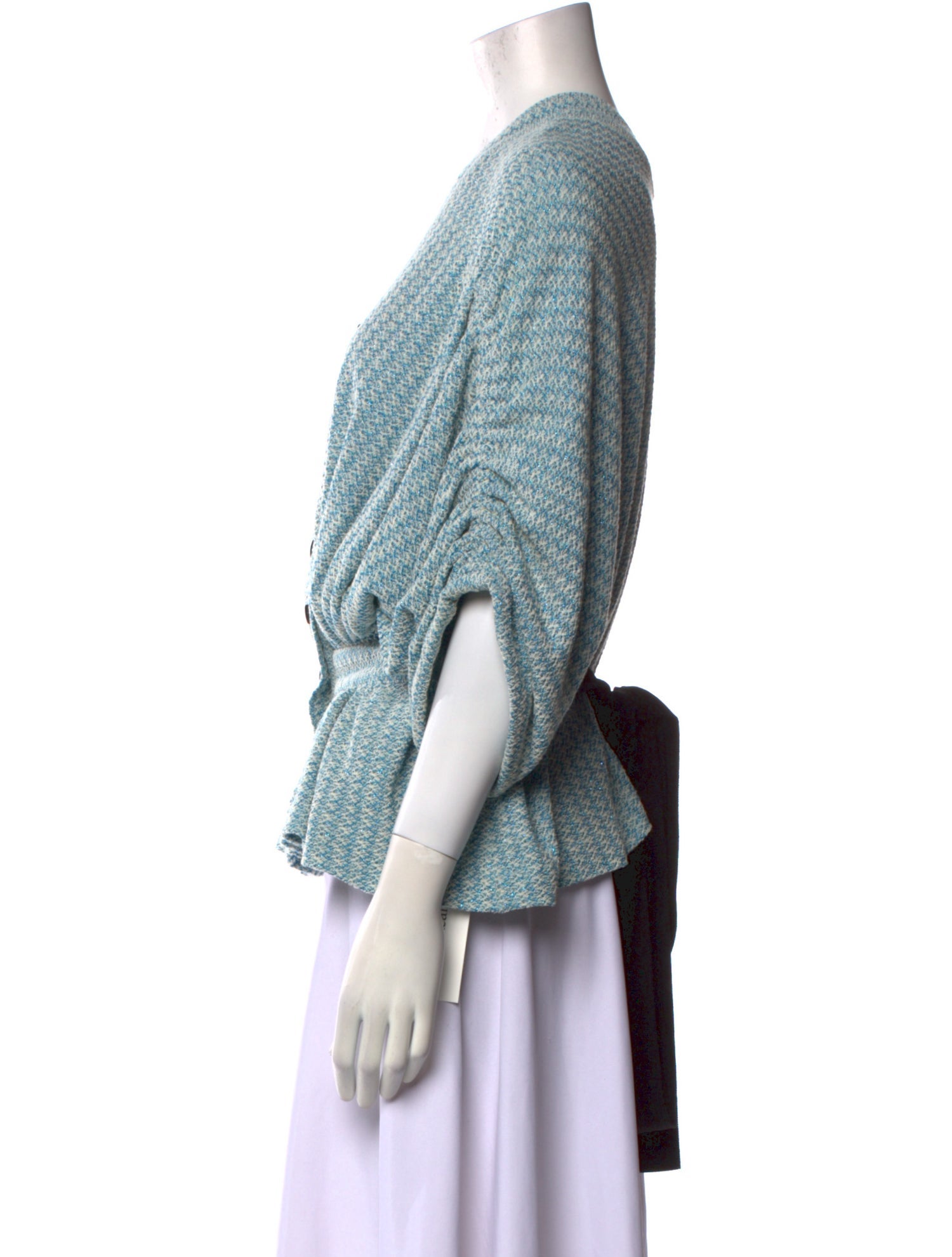 Hellessy Printed V-Neck Button-Up Top