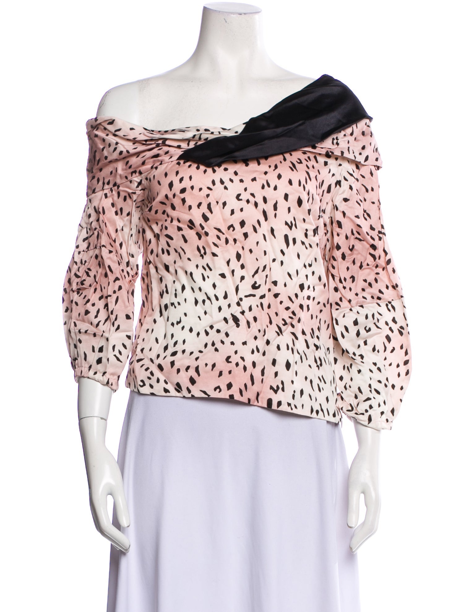 Hellessy Animal Print Off-The-Shoulder Top