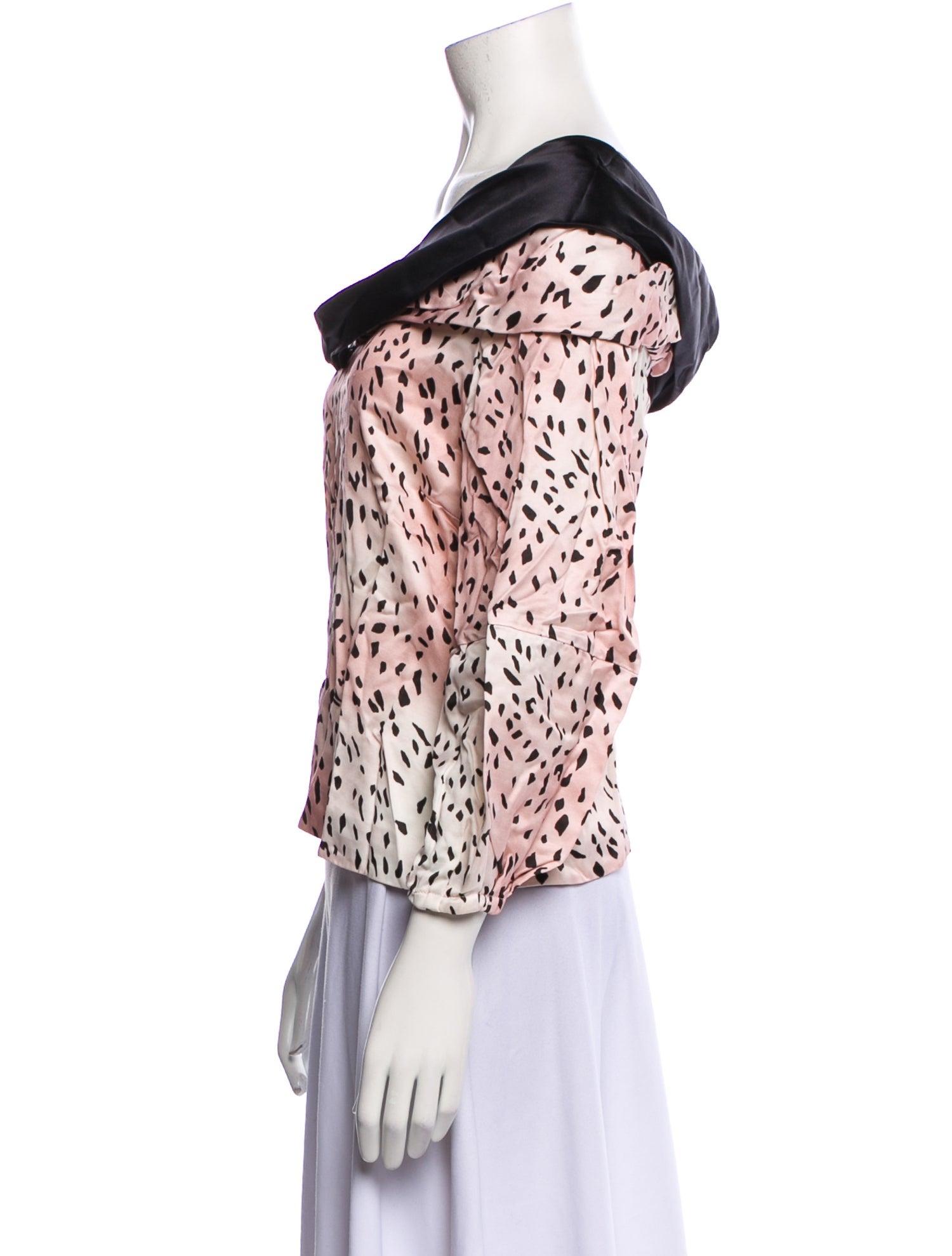 Hellessy Animal Print Off-The-Shoulder Top