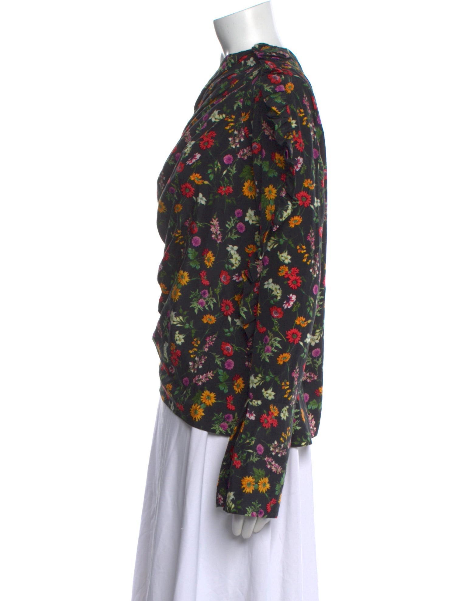 Hellessy Silk Floral Print Blouse