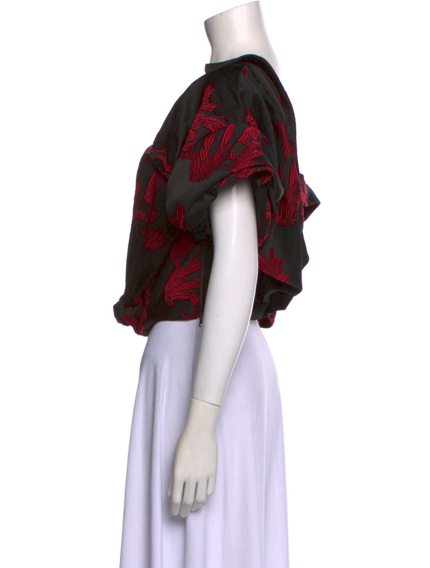 Hellessy Printed Square Neckline Crop Top