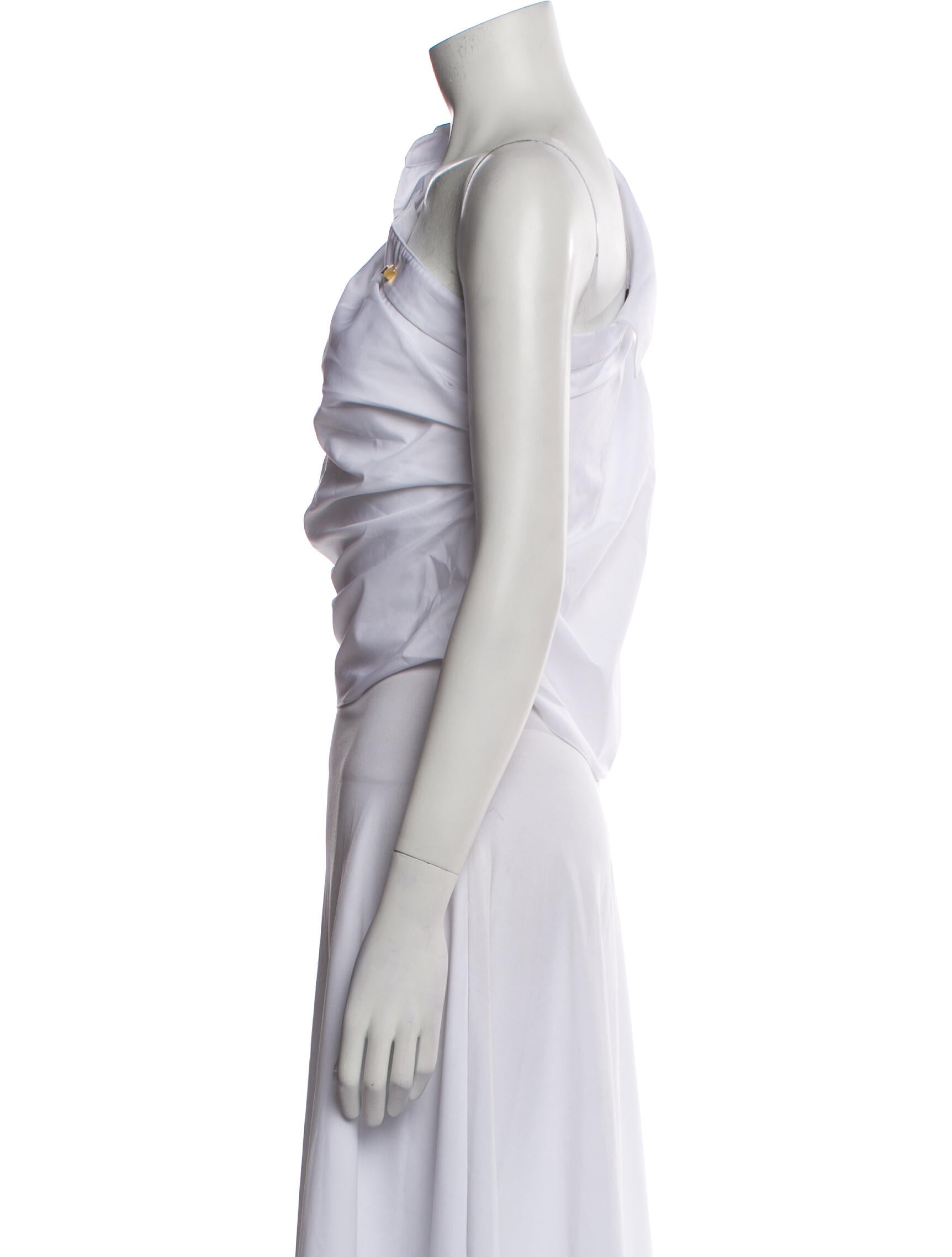 Hellessy One-Shoulder Three-Quarter Sleeve Crop Top w/ Tags