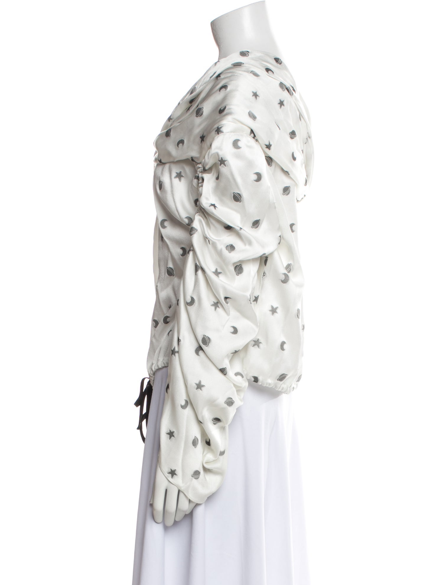 Hellessy One-Shoulder Three-Quarter Sleeve Blouse