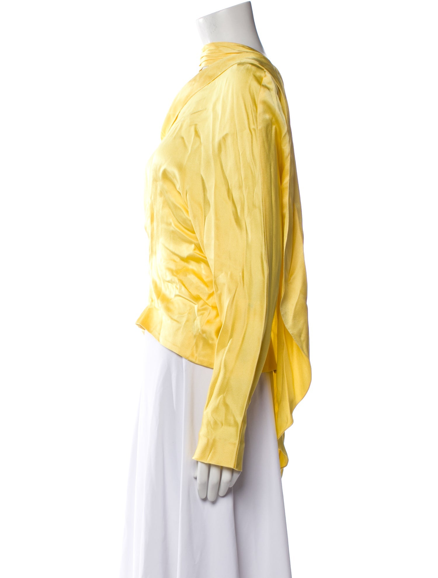 Hellessy One-Shoulder Long Sleeve Crop Top