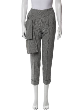 Hellessy Plaid Print Straight Leg Pants