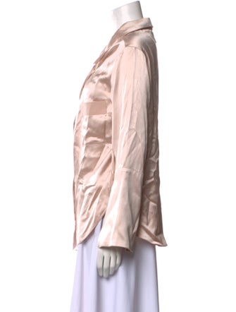 Hellessy Silk V-Neck Button-Up Top