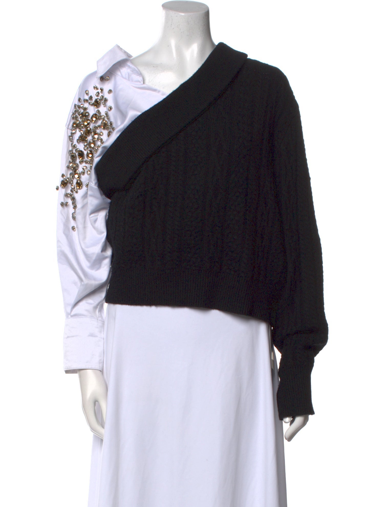 Hellessy Merino Wool Long Sleeve Crop Top