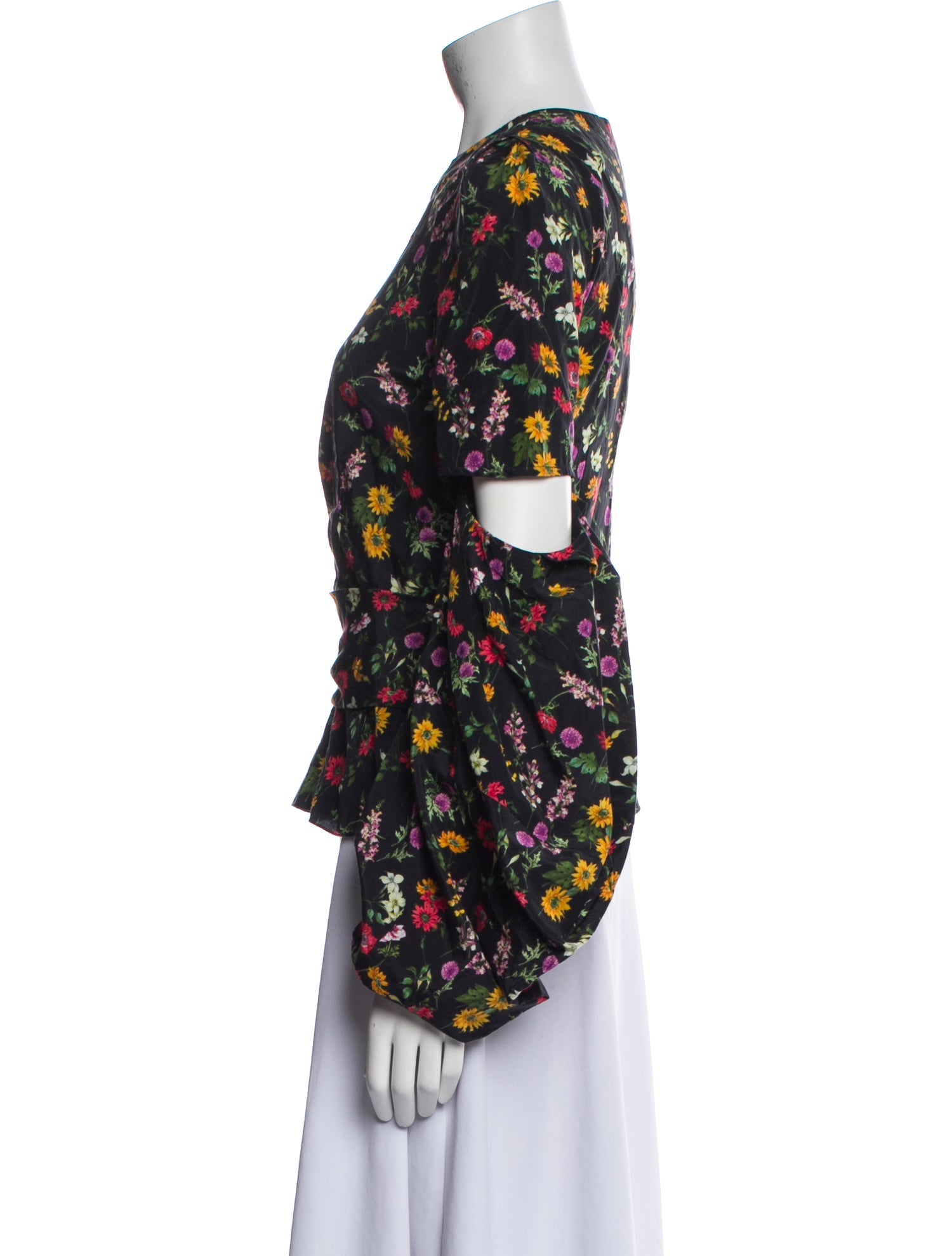 Hellessy Floral Print V-Neck Top