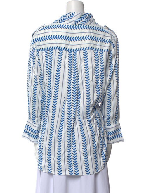 Hellessy Printed V-Neck Button-Up Top