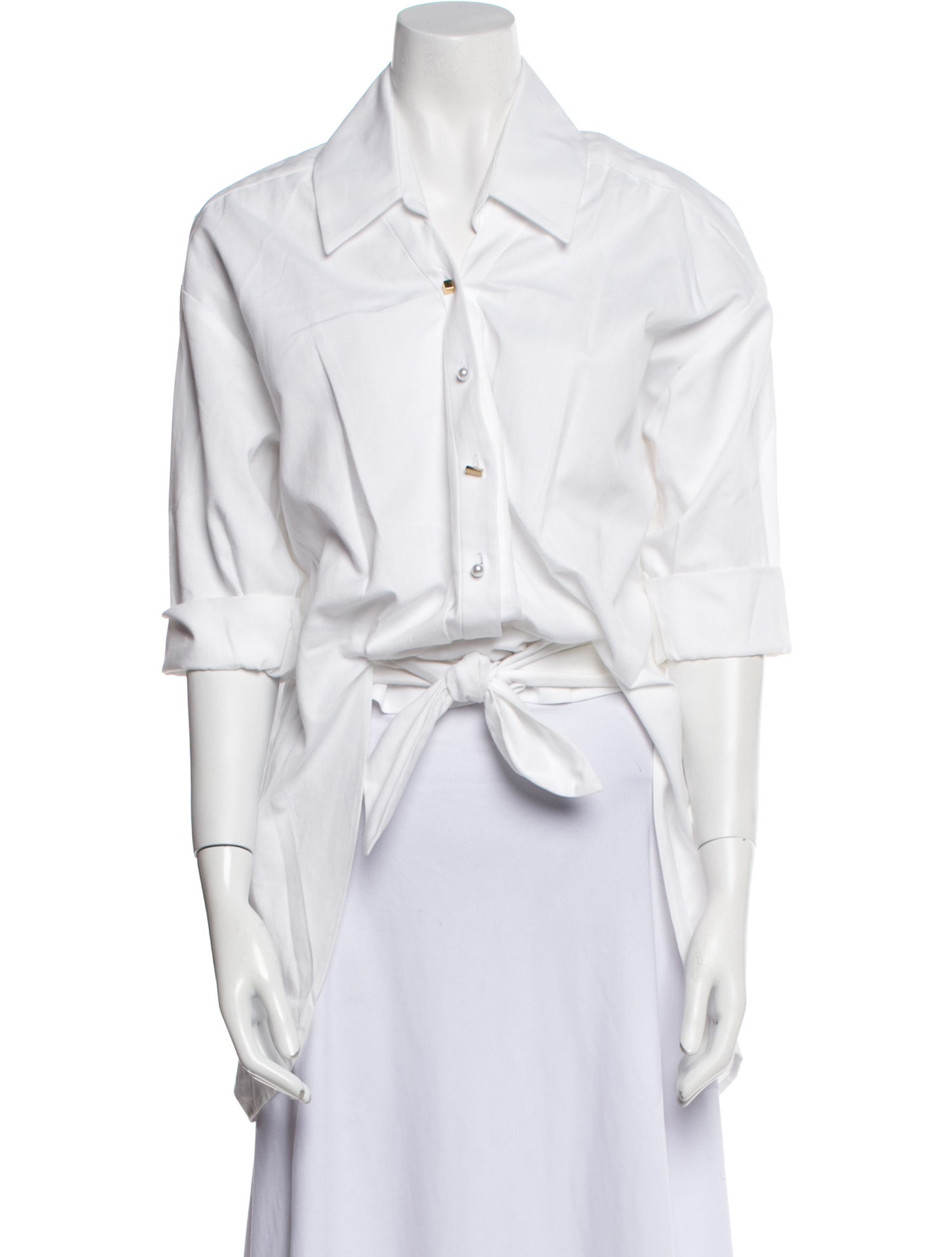 Hellessy Three-Quarter Sleeve Crop Top