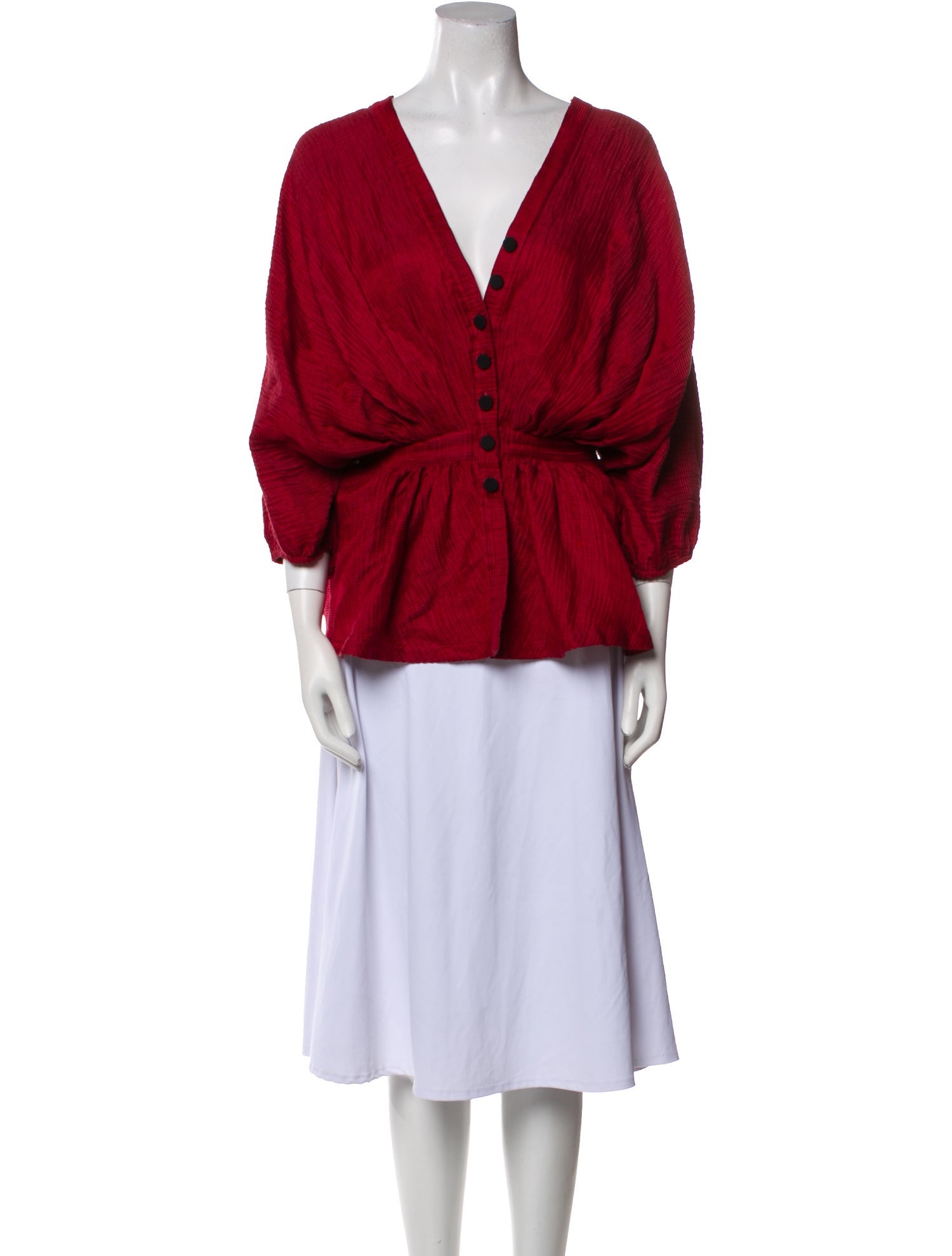 Hellessy Linen V-Neck Blouse