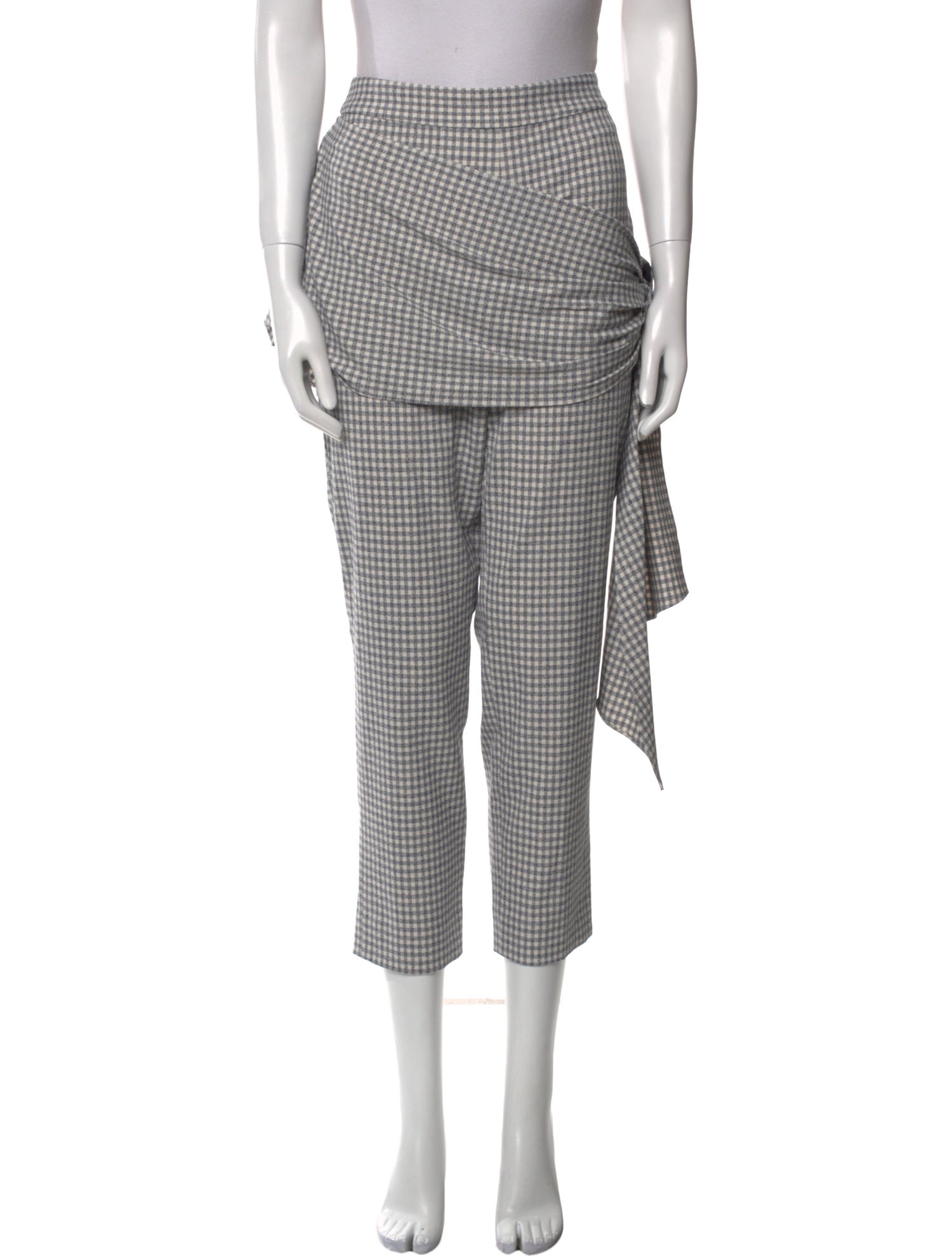 Hellessy Plaid Print Straight Leg Pants