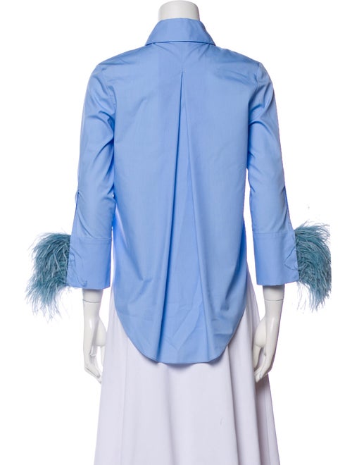 Hellessy Three-Quarter Sleeve Button-Up Top