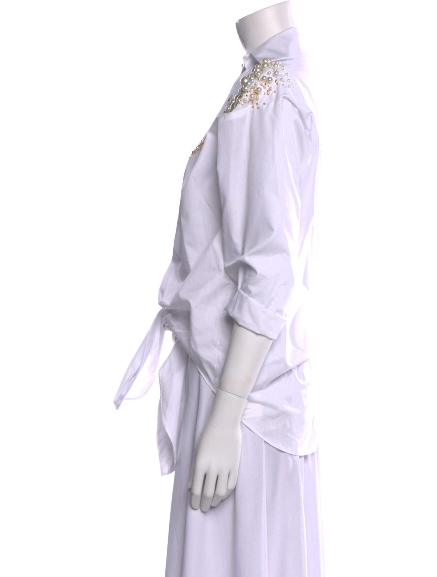 Hellessy V-Neck Three-Quarter Sleeve Blouse