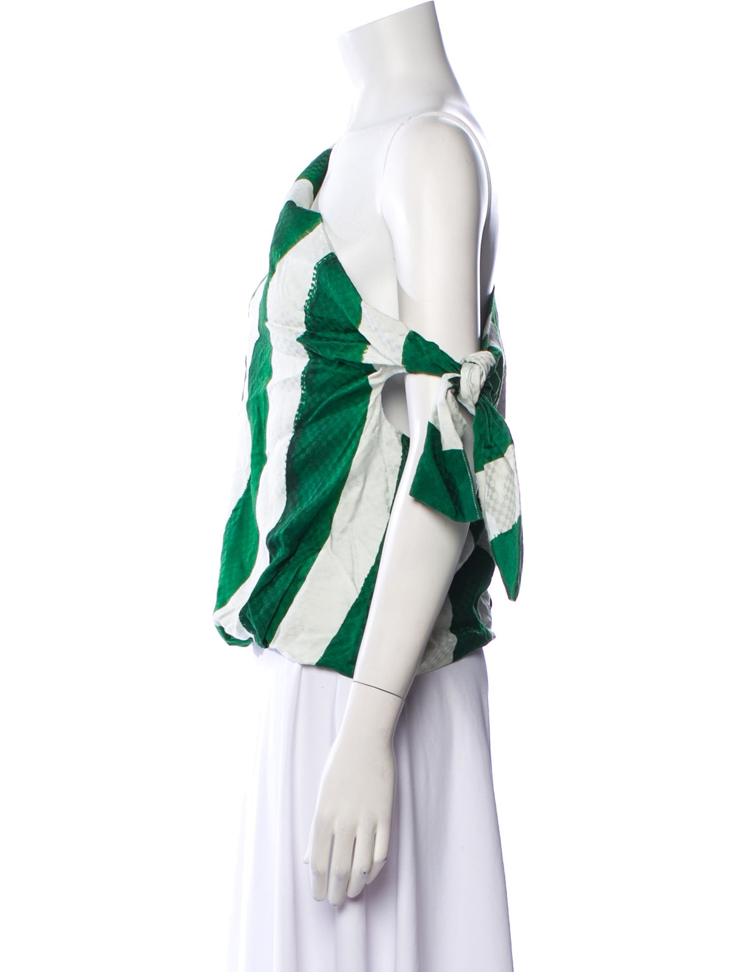 Hellessy Striped Asymmetrical Crop Top