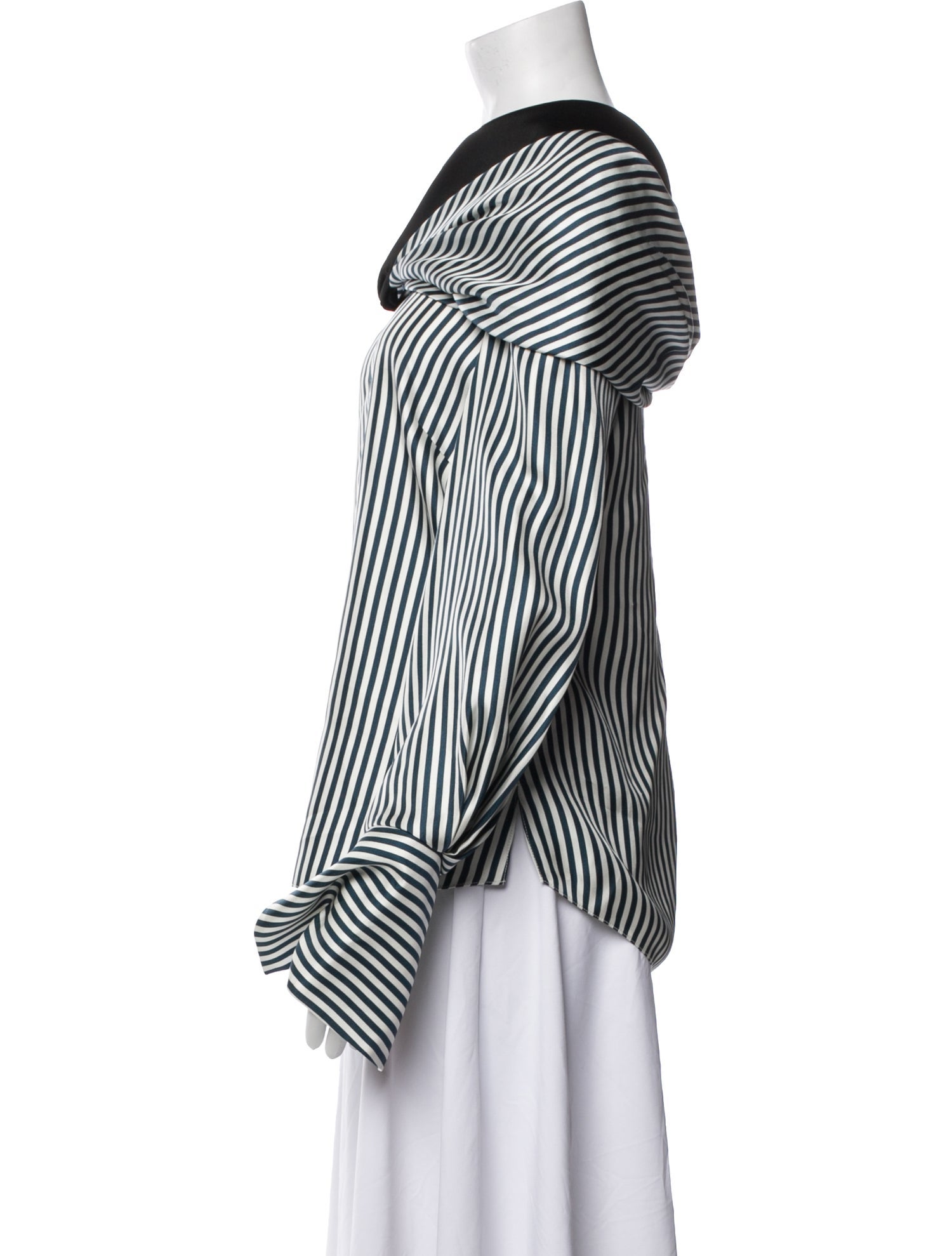 Hellessy Silk Striped Button-Up Top