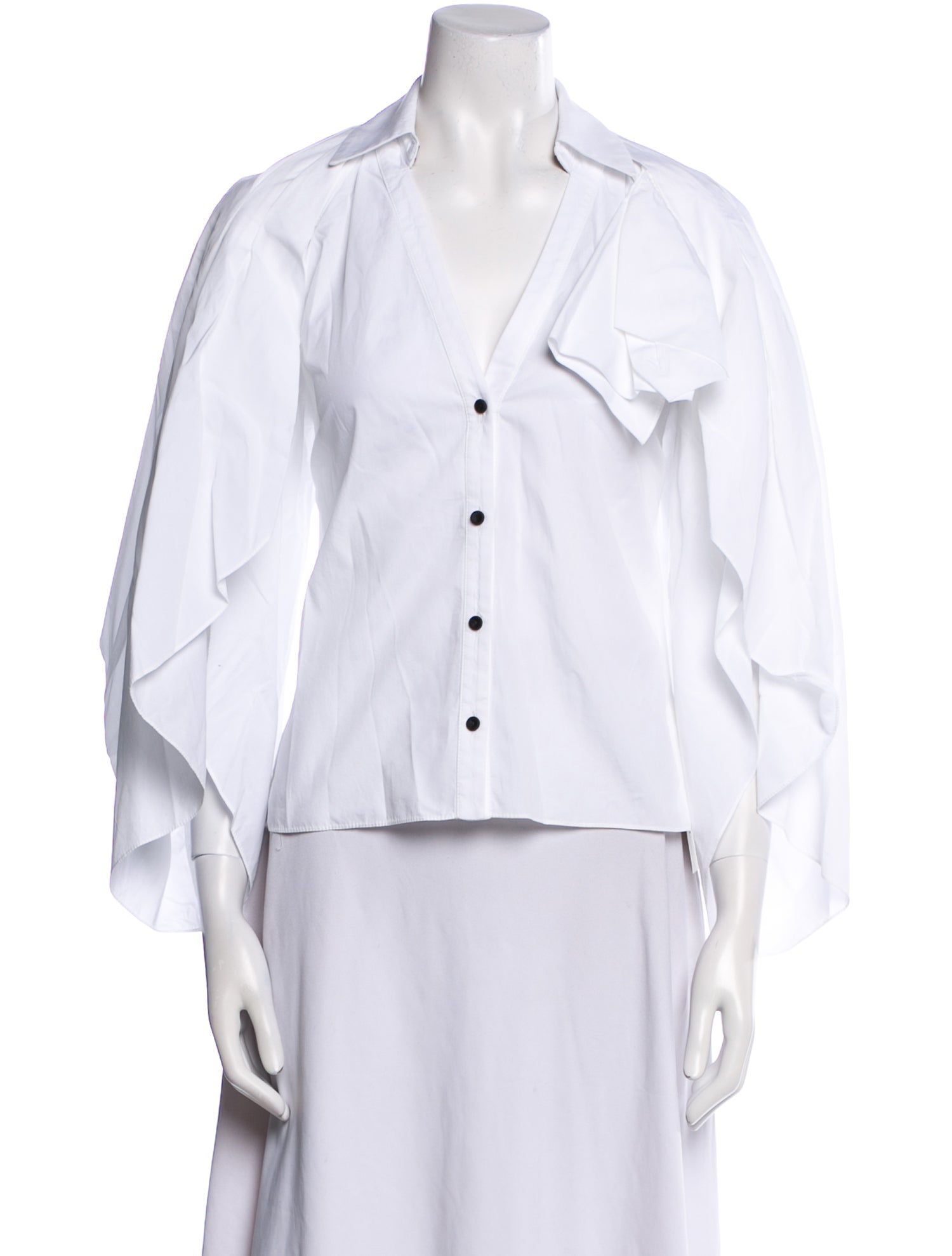 Hellessy Three-Quarter Sleeve Button-Up Top