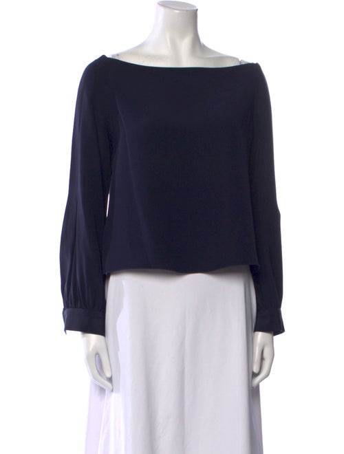 Hellessy Silk Bateau Neckline Crop Top