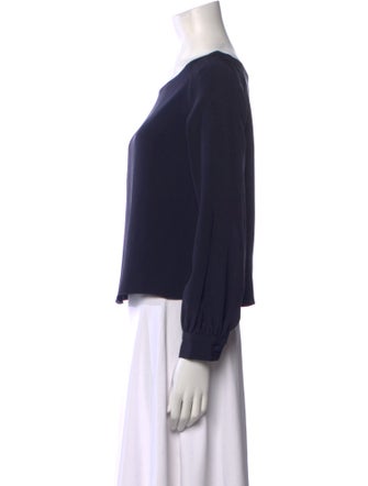 Hellessy Silk Bateau Neckline Crop Top