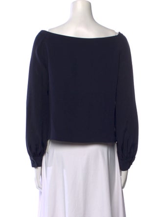 Hellessy Silk Bateau Neckline Crop Top