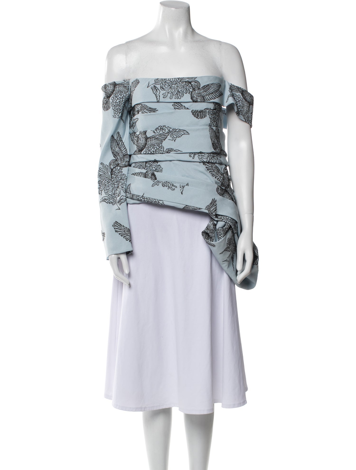 Hellessy Printed Off-The-Shoulder Top w/ Tags