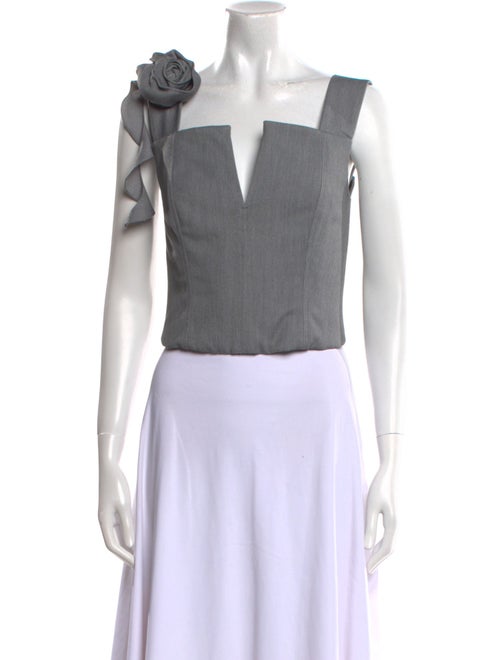 Hellessy Square Neckline Sleeveless Crop Top