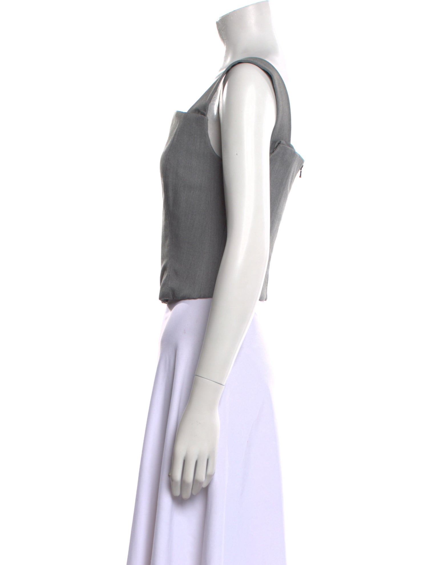 Hellessy Square Neckline Sleeveless Crop Top