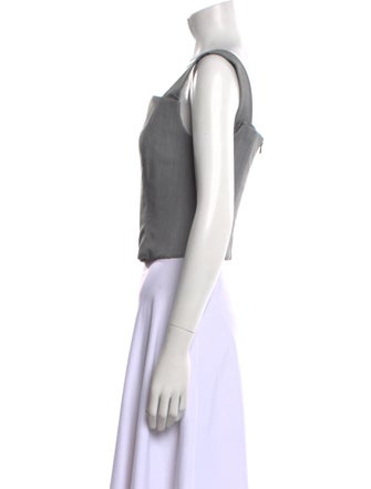 Hellessy Square Neckline Sleeveless Crop Top