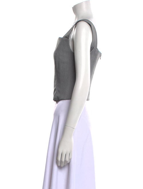 Hellessy Square Neckline Sleeveless Crop Top