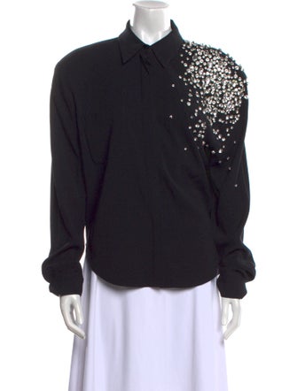 Hellessy Long Sleeve Button-Up Top