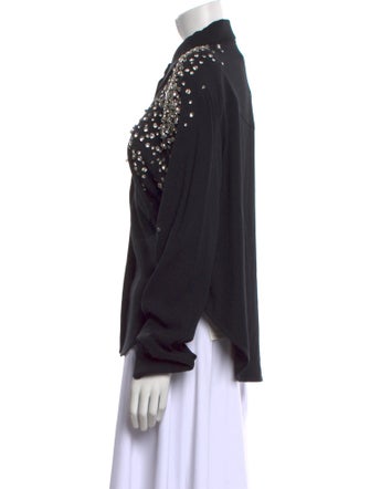 Hellessy Long Sleeve Button-Up Top