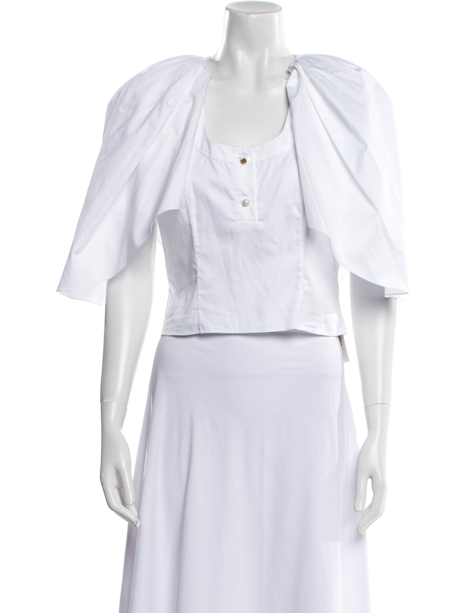 Hellessy Scoop Neck Short Sleeve Crop Top