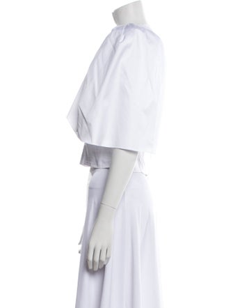 Hellessy Scoop Neck Short Sleeve Crop Top