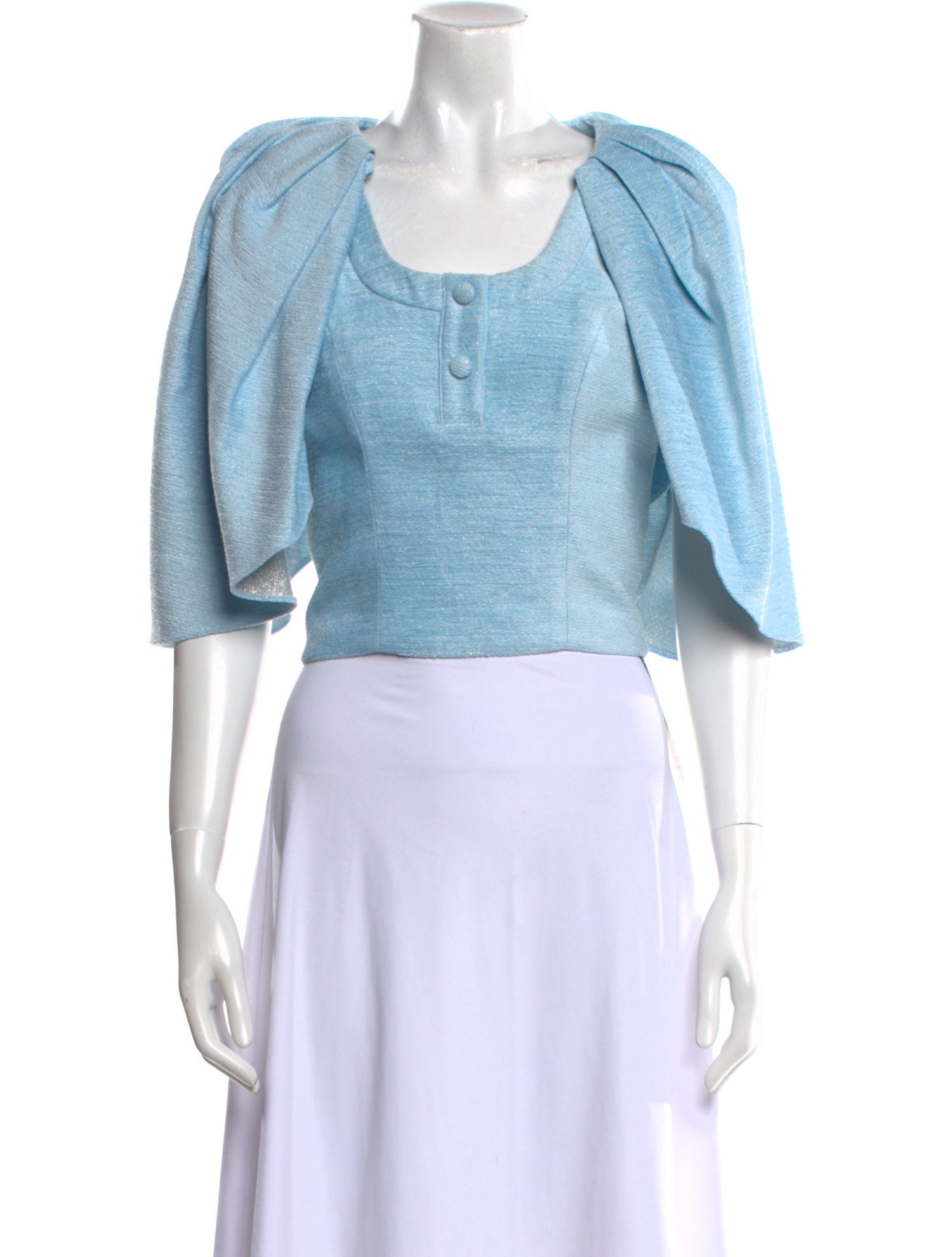 Hellessy Scoop Neck Short Sleeve Crop Top