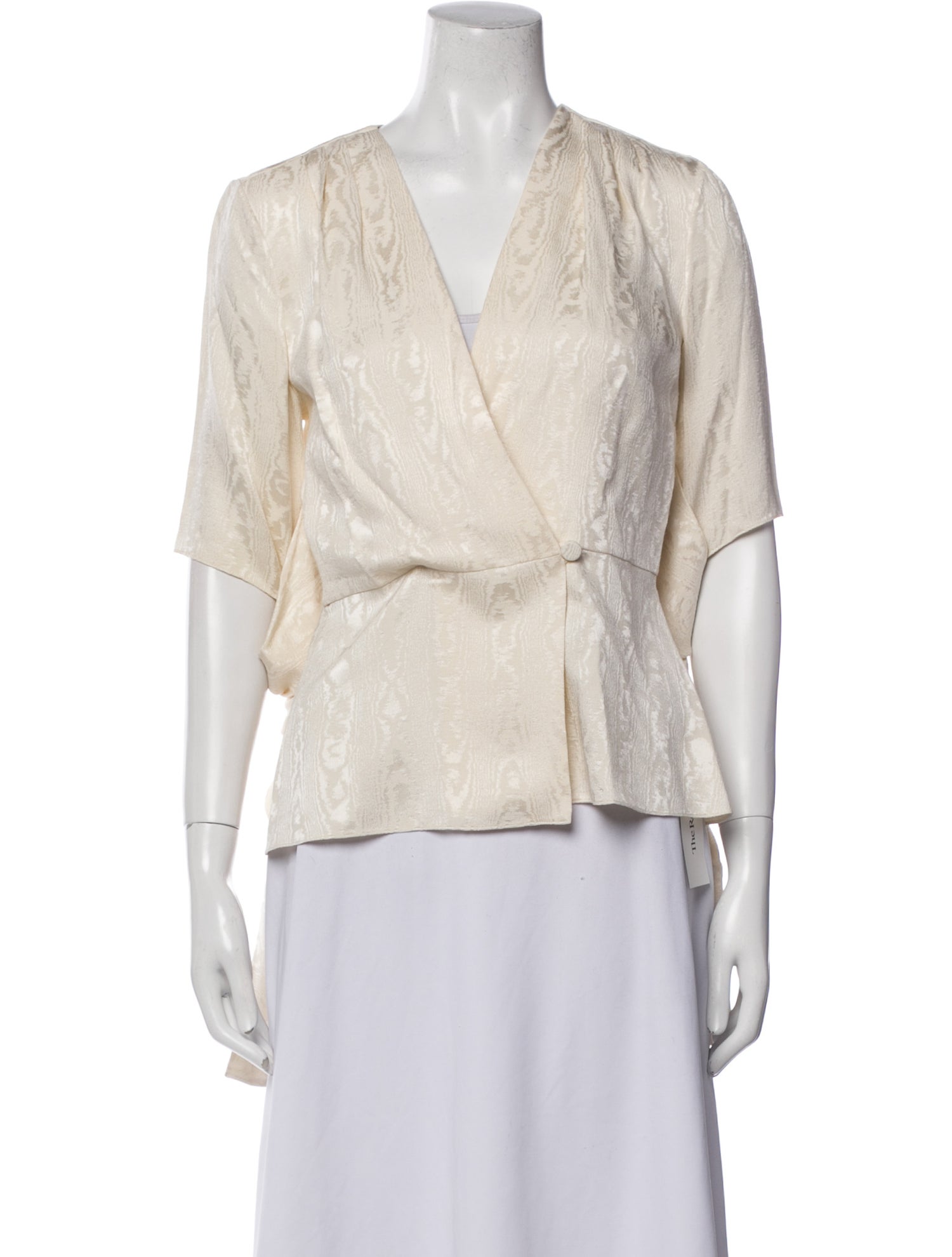 Hellessy V-Neck Three-Quarter Sleeve Blouse