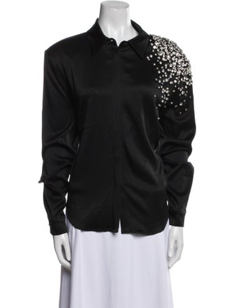 Hellessy Long Sleeve Button-Up Top