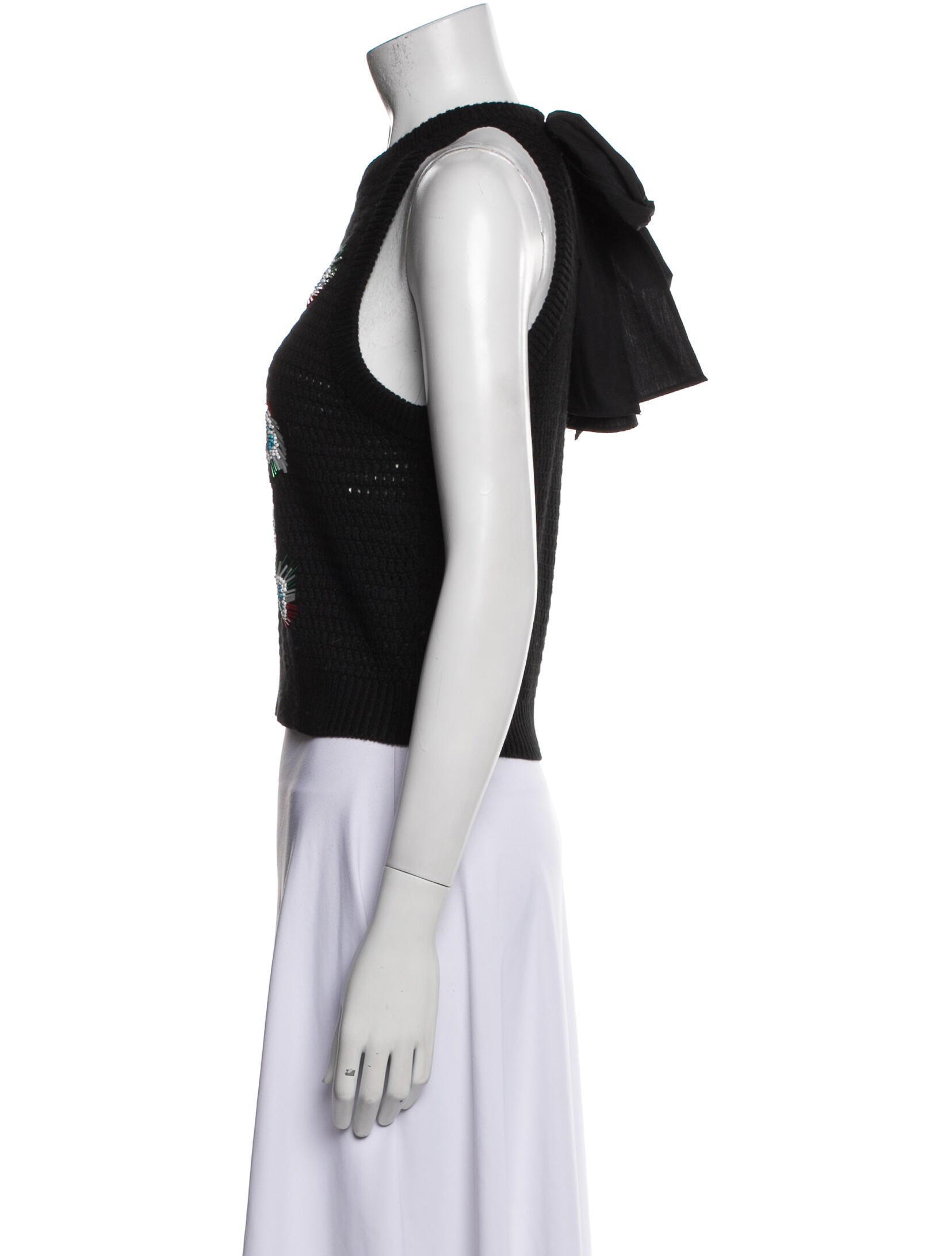 Hellessy Printed Crew Neck Crop Top