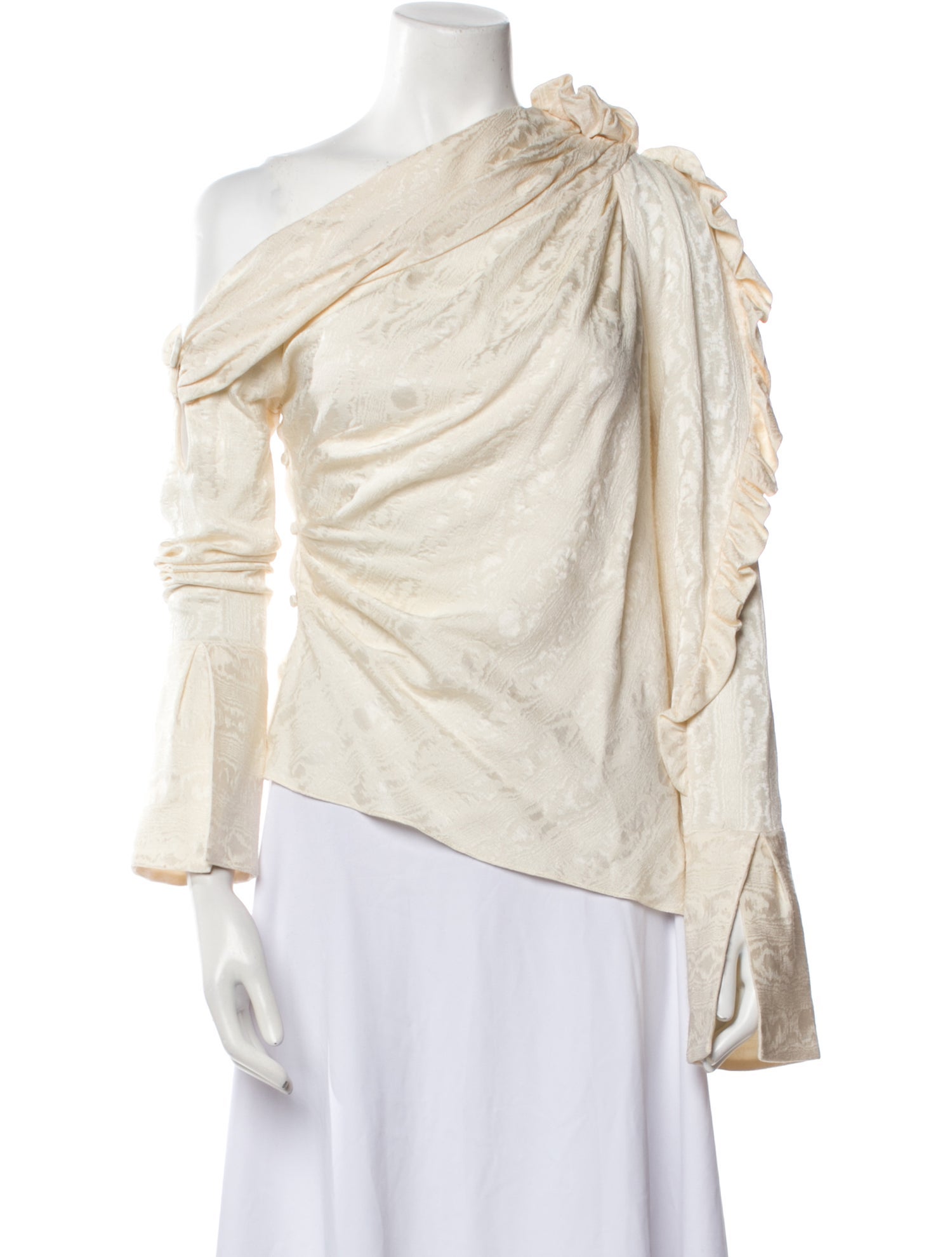 Hellessy Asymmetrical Long Sleeve Blouse