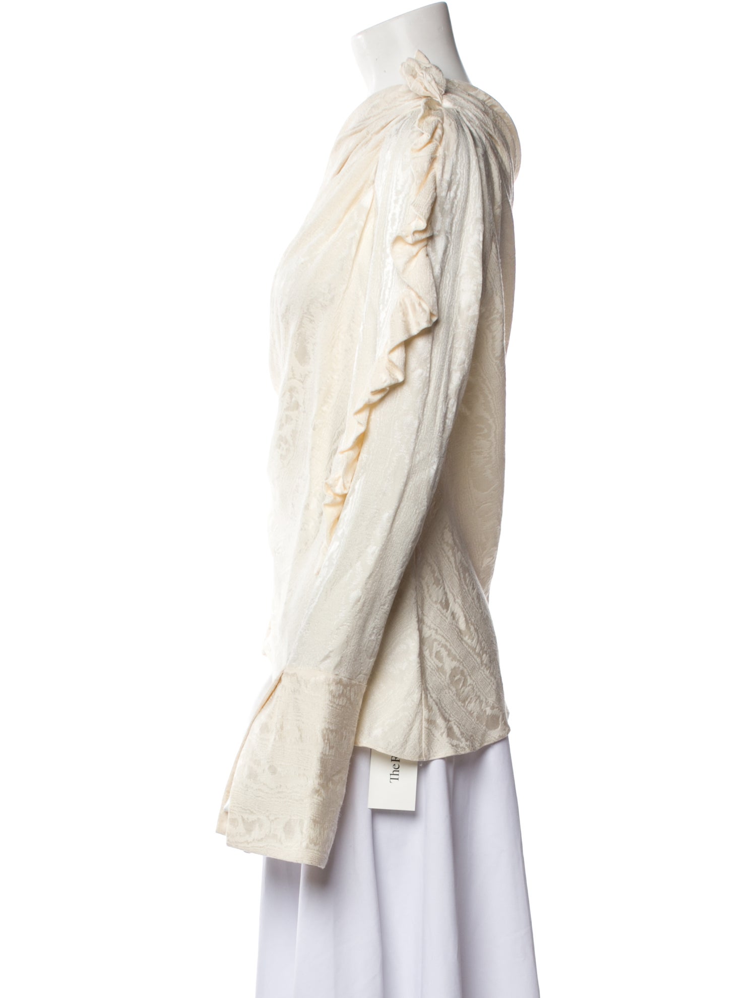 Hellessy Asymmetrical Long Sleeve Blouse