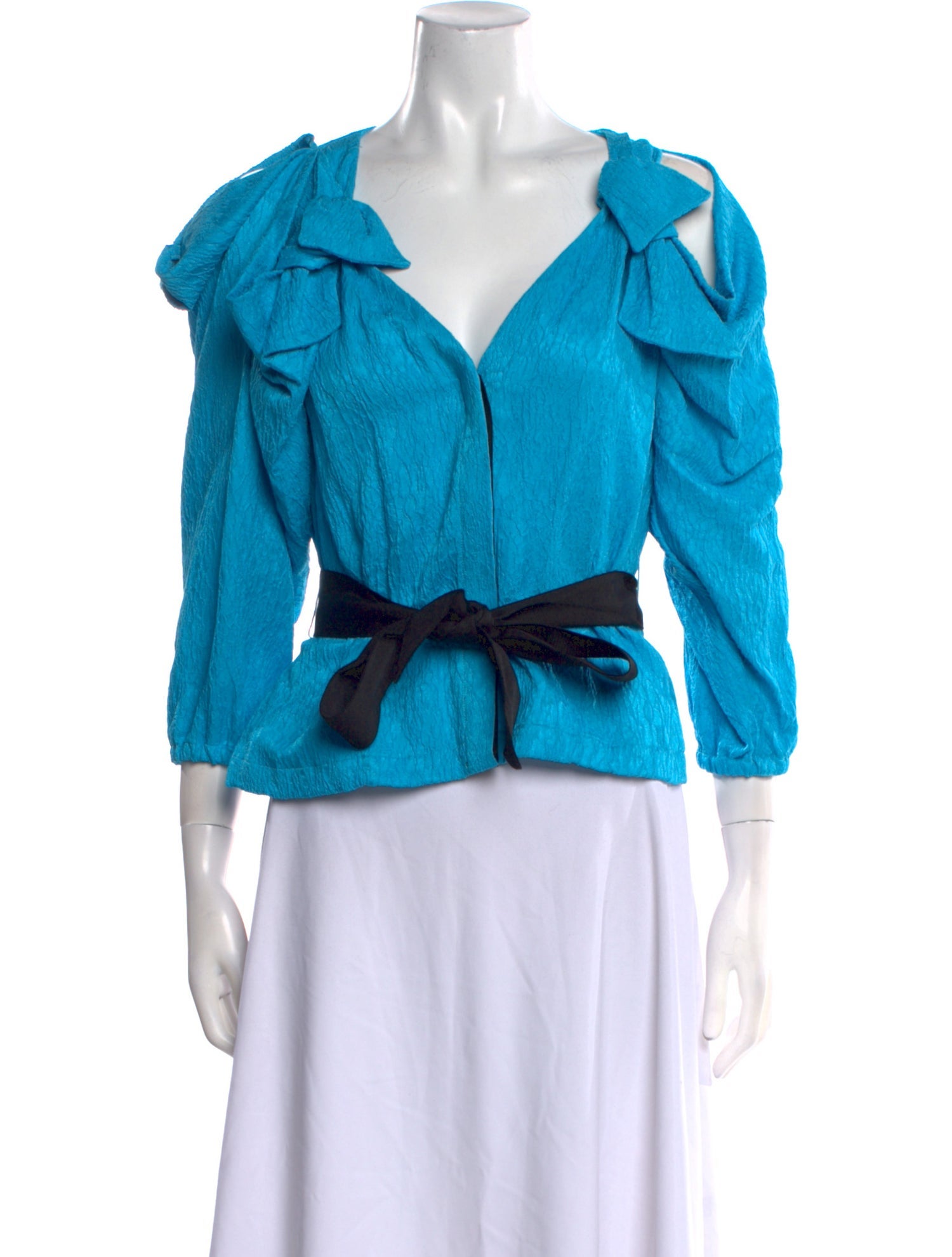 Hellessy V-Neck Three-Quarter Sleeve Top