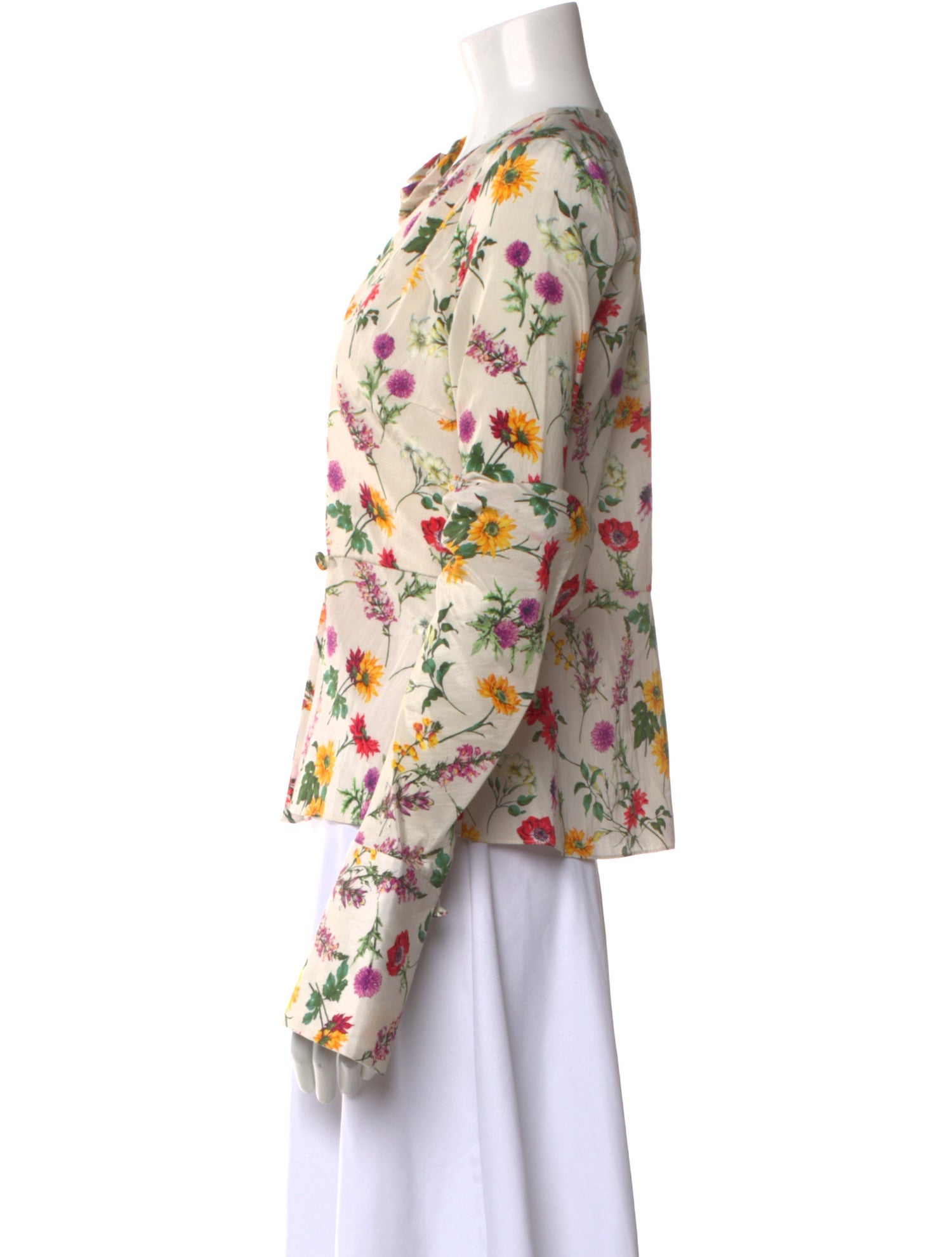 Hellessy Floral Print V-Neck Blouse