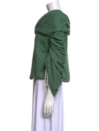 Hellessy Printed Cowl Neck Crop Top