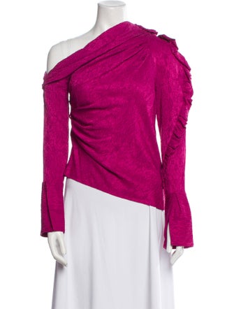 Hellessy Asymmetrical Long Sleeve Top